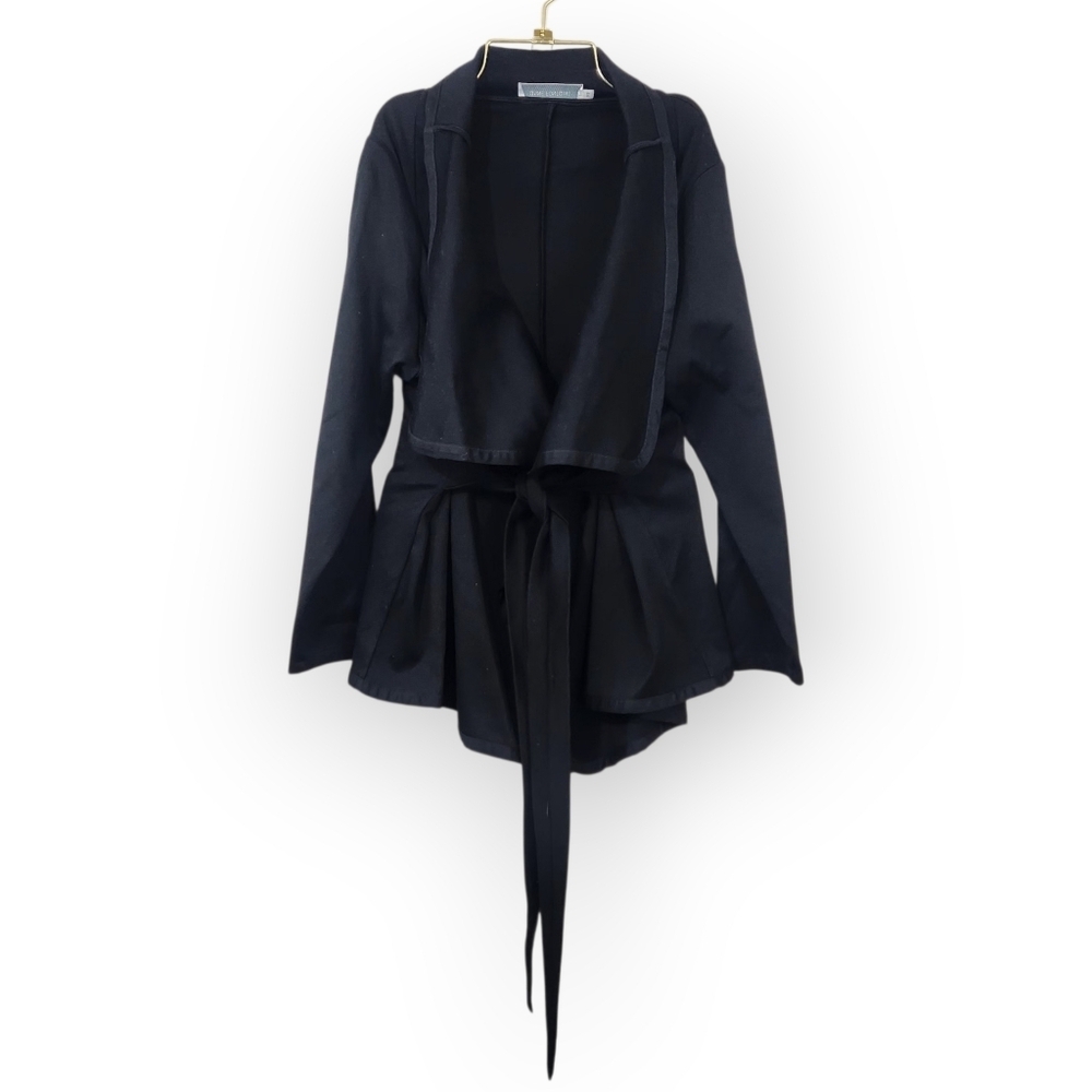 Anne Fontaine Black Tie-Front Cardigan